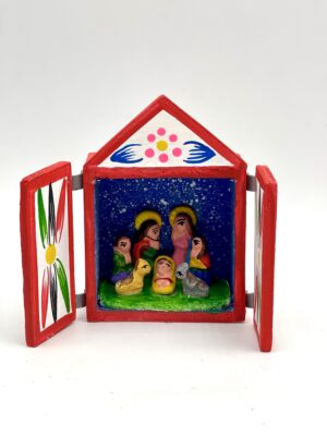PESEBRE CERAMICA CAJA DE MADERA