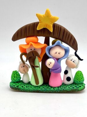 PESEBRE CON CHOZA Y VACA