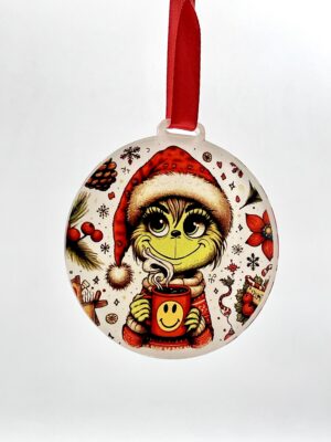 GRINCH BEBE BOLA DE NAVIDAD ACRILICA